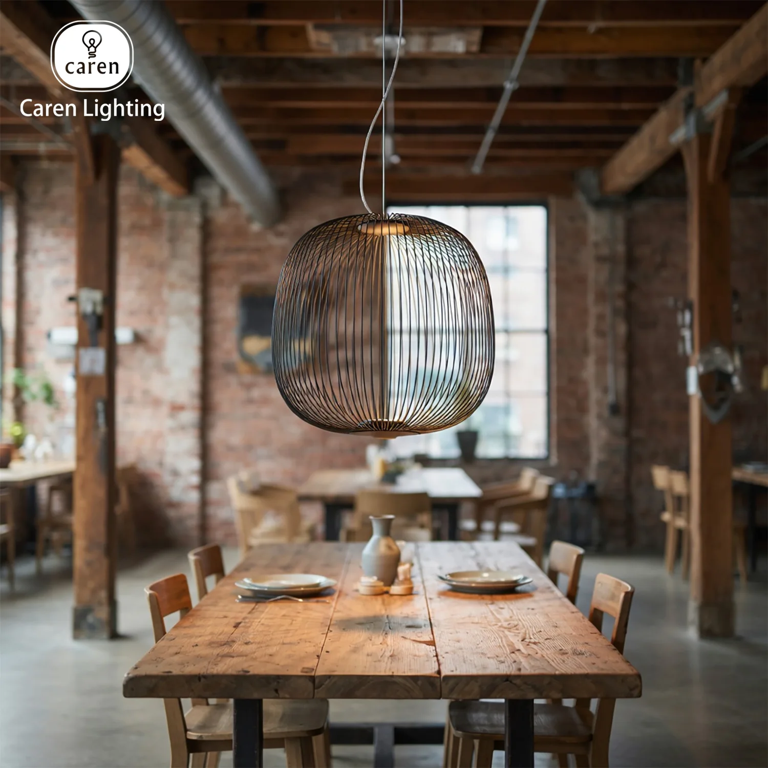 

Caren Lighting Lattice Glow Pendant Light Stunning Modern Design Ceiling Lamp Intricate Metal Framework Ambient Lighting