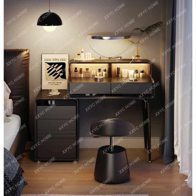 

Q New small apartment dresser storage cabinet integrated minimalist light luxury glass makeup table