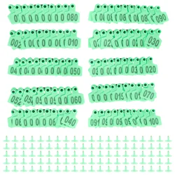 100 Pcs Veterinary Animal Ear Tags Supplies Label Number Identification Copper Livestock