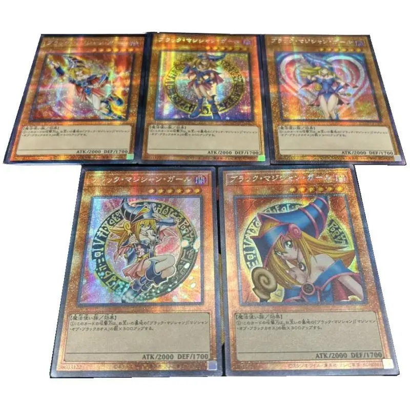 Yu-Gi-Oh flash card Dark Magician Girl Sky Thunder SP Little Knight the Black Witch DIY Action Toy Figures Anime Game Collection