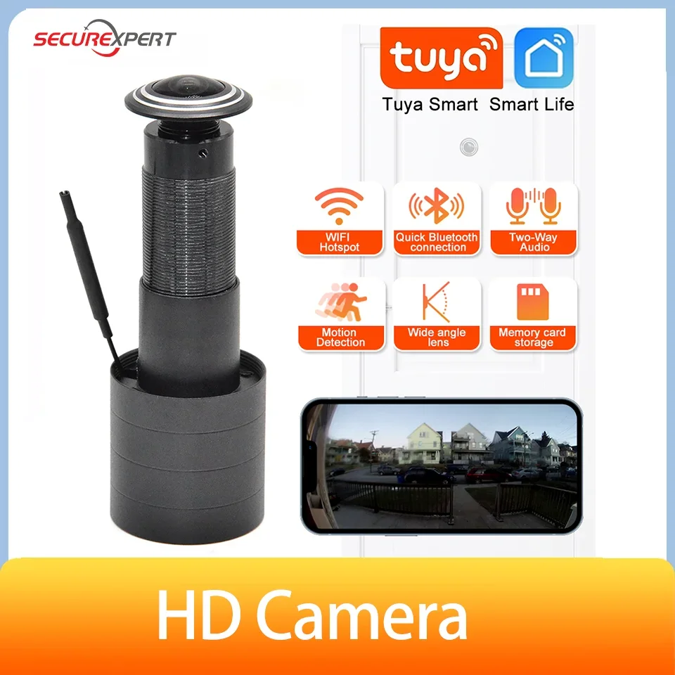 

Electronic Peephole Doorbell, Smart Video Peephole 2MP Wifi Camera, Smart video doorbell,HD video, 2-way talk, easy installation