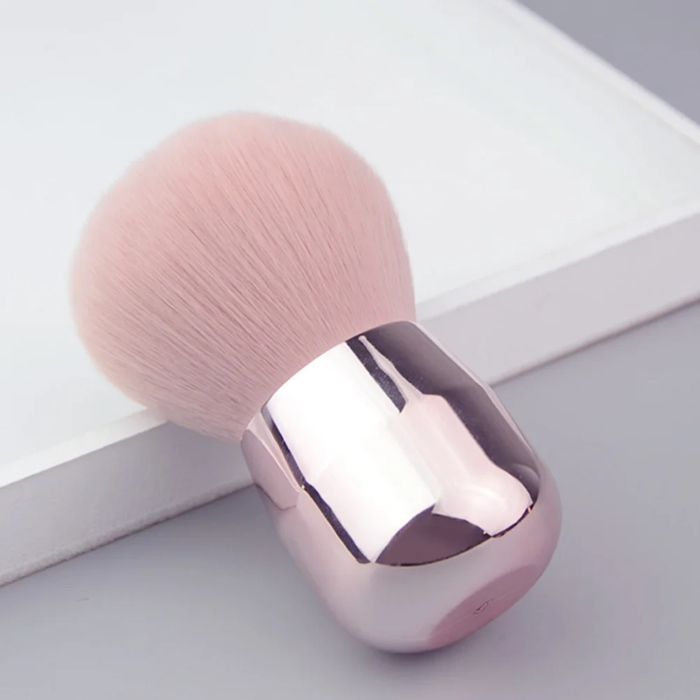 Pink Makeup Brush Tool Powder Foundation Loose Face Mushroom Shape Blusher Tools