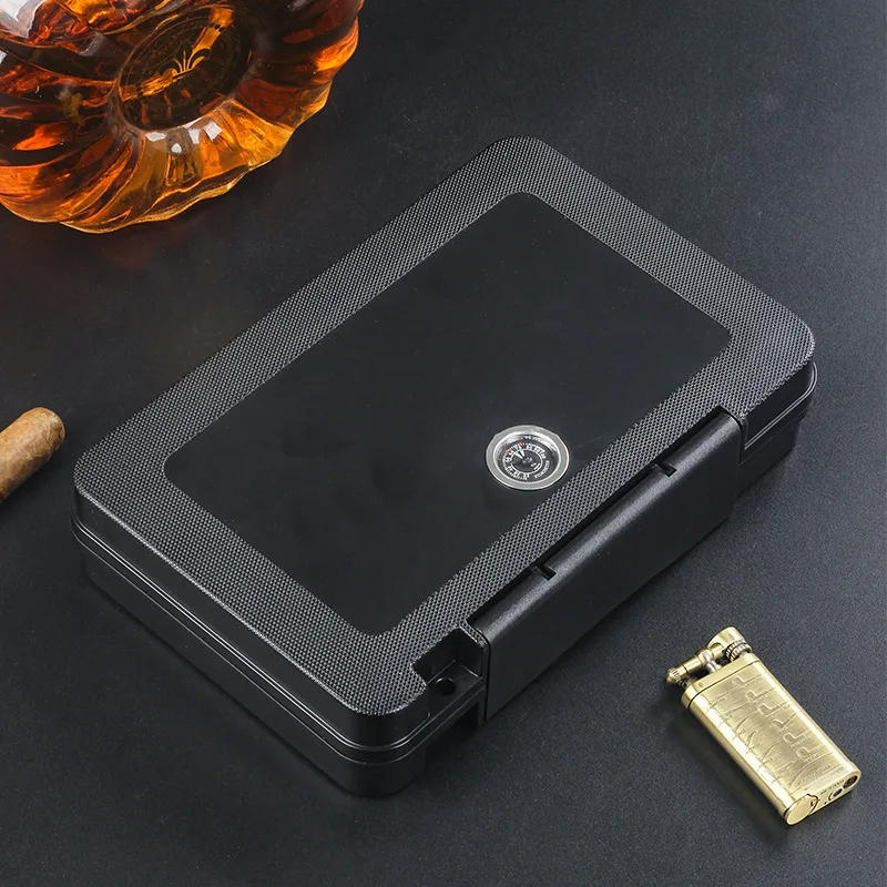 Cigar Humidor Portable Travel Cigar Case with 5 Cigar Tube Waterproof Sealing Travel Humidor Cigarette Tool