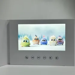 Memory Video Book Card 7 inchs Photo Frame 4GB Lcd Invitation Gift Music Greeting Card Upload Videos Photos Wedding Invite