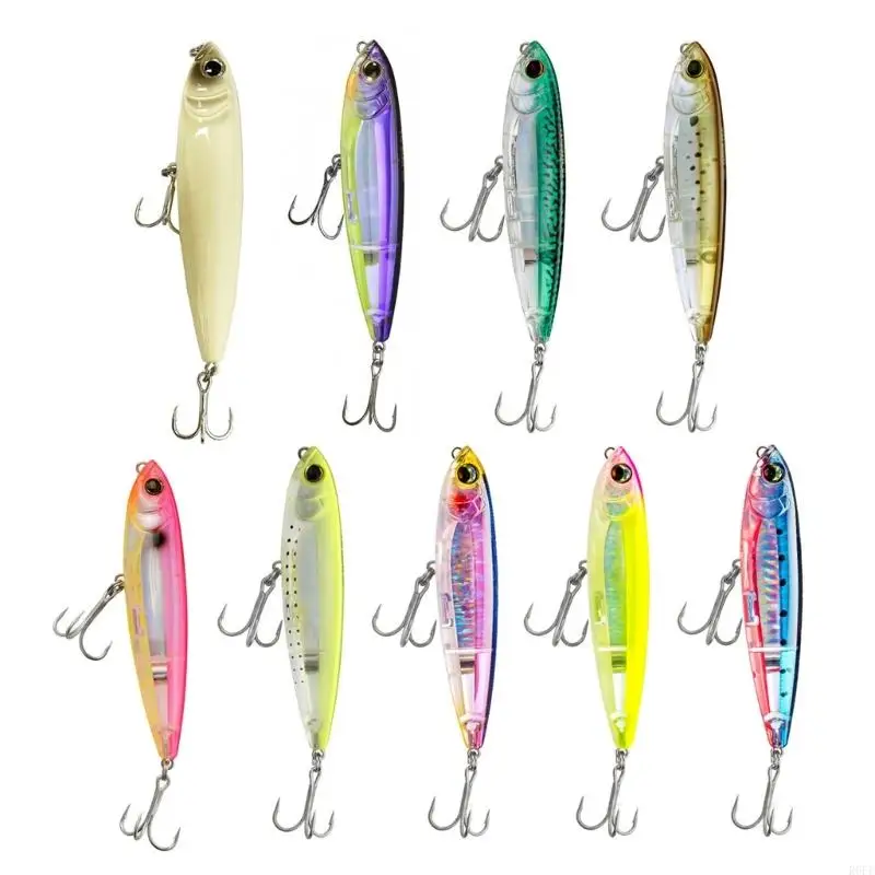 

R6FE Long Casting Sinking Pencil Lures with Treble Hook Pencil Floating Lures Artificial Hard Baits Topwater Baits Lures