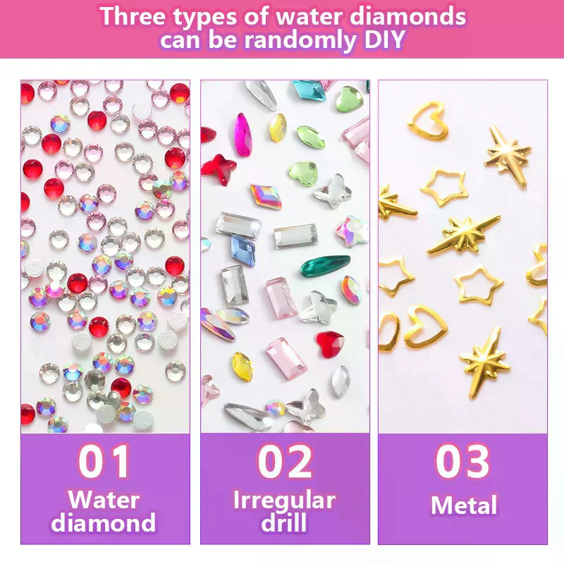 Dental Drill Tooth Jewelry Ornaments With Box Diy Stickers Teeth Gems Beauty Dental Crystal Teeth Jewelry Gem Decoration