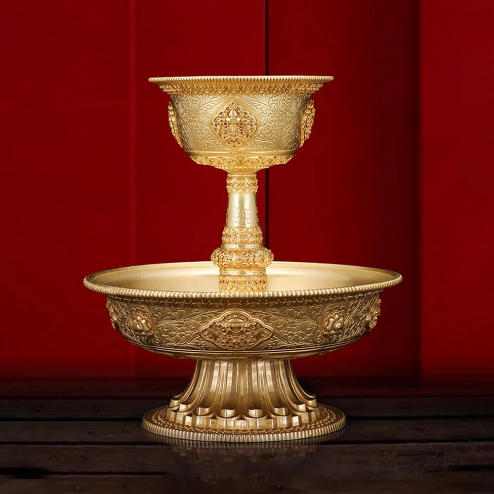 Nepal Copper Holy Water Cup, Buddha's Front Offering Water Cup, Tibetan Dharma Protection Cup, Home Sacrificial Vessel Ornaments