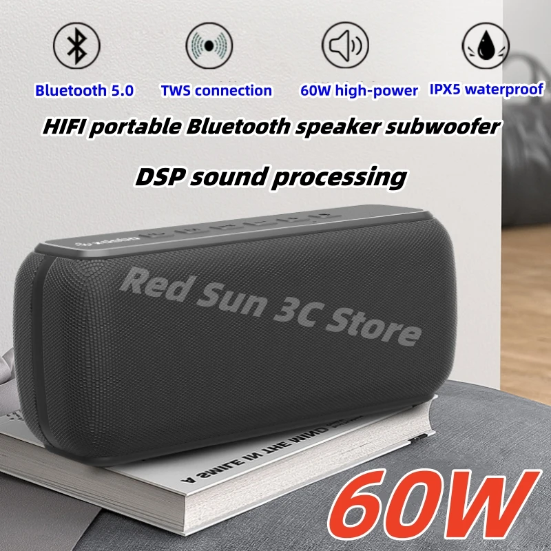 

XDOBO X8 60W Portable Speakers Bluetooth-compatiable Bass Subwoofer Wireless Waterproof 6600mAh TWS Function Support TF/AUX