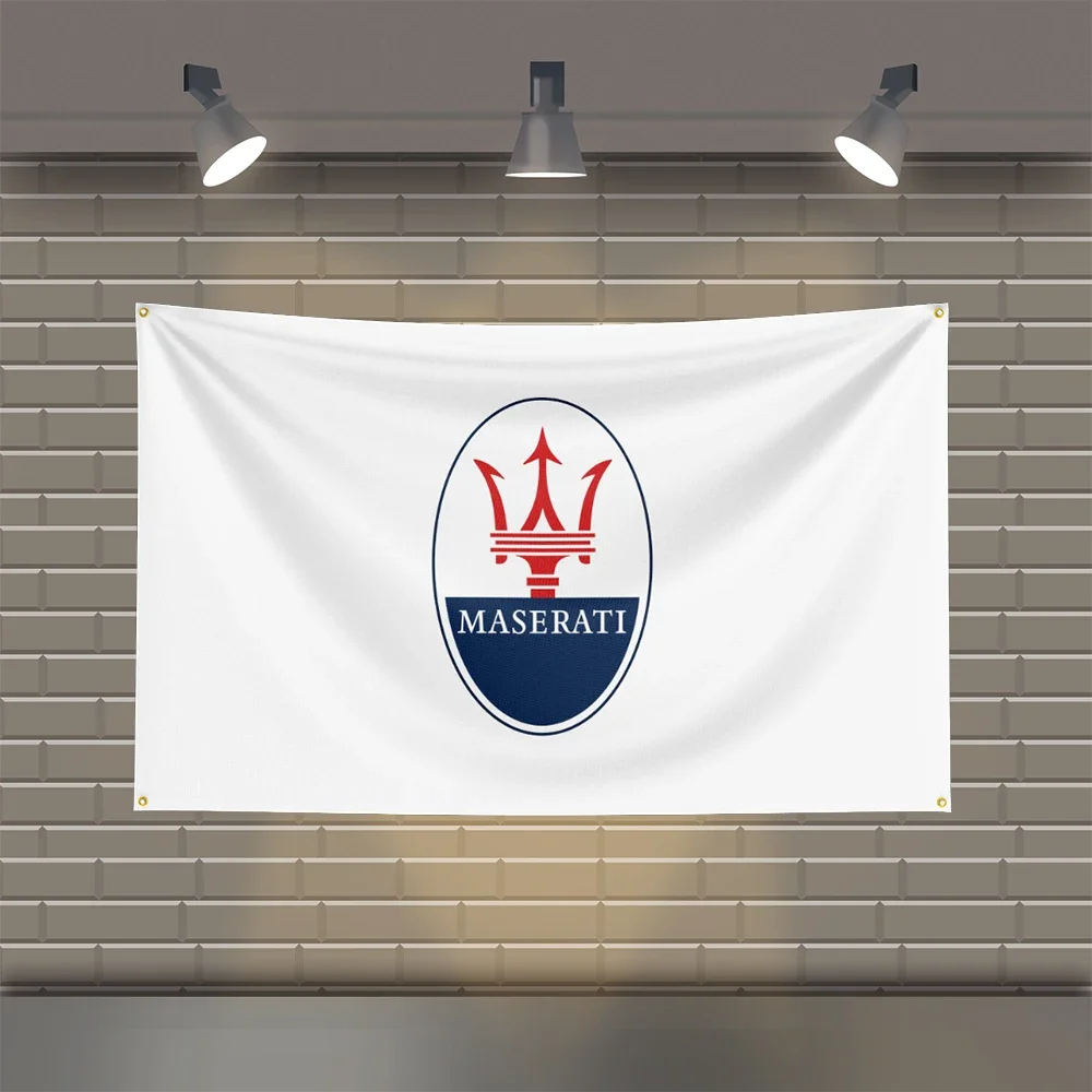 3x5 Ft M-Maseratis Racing  Flag Polyester Printed Cars Flags for Room Garage Decor