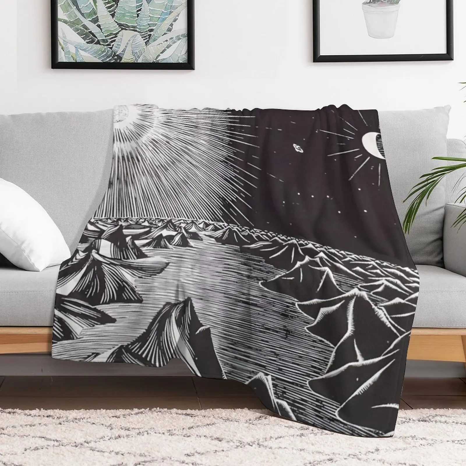 M.C. Escher - The 4th Day of the Creation Throw Blanket wednesday Single For Decorative Sofa Decorative Sofas Blankets