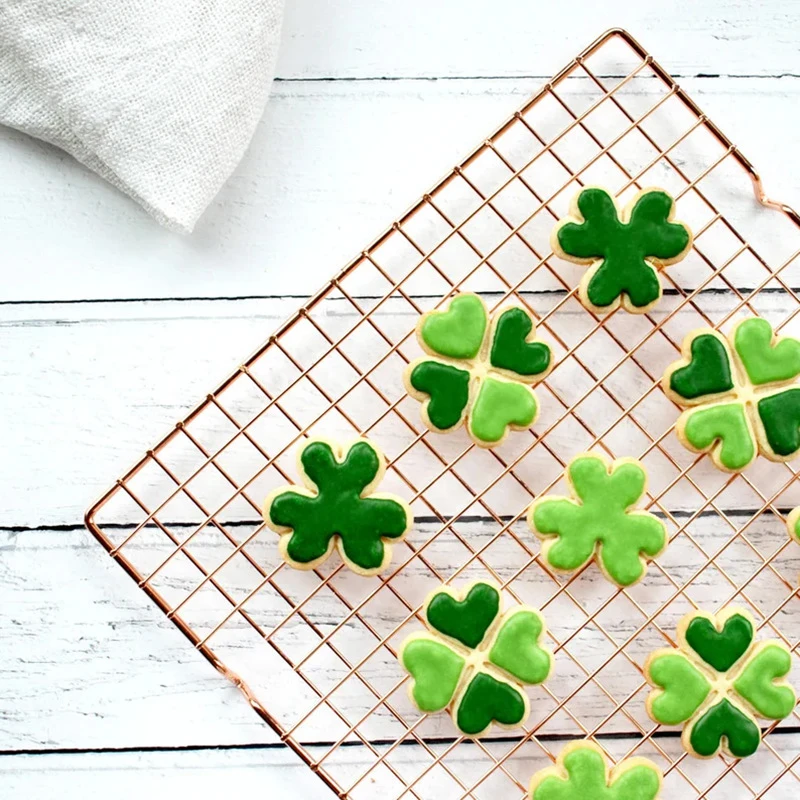 St. Patrick's Day Shamrock Four Leaf Clover DIY 3D Cookie Cutter Fondant Molds Baking Decoration Tool For Cake Mold Party Lucky