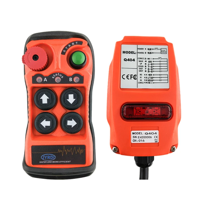 New Q404 4 Buttons Double Speed Industrial Wireless Radio Crane Remote Control Switches Winches Hoist Track Crane Controller