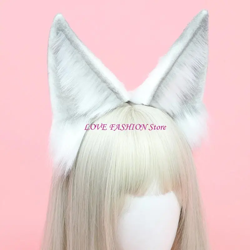 

Stylish Foxes Ears Hair Hoop Headband Costume Headpiece Comfortable Plush Accessory For Children And Adults Y166