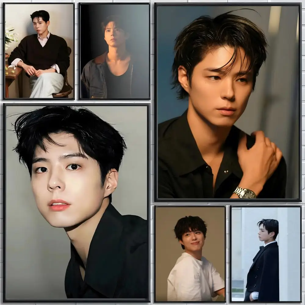 Actor Park Bo-gum Poster Self-adhesive Art Poster Decoracion Painting Wall Art White Kraft Paper Home Decor