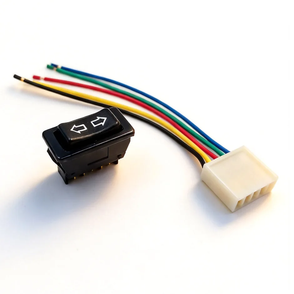 

Universal Auto Car Electric Power Window Switch Lifter Control 5 Pin DC 12V 20A Regulator Switch Harness Accessories Button DIY