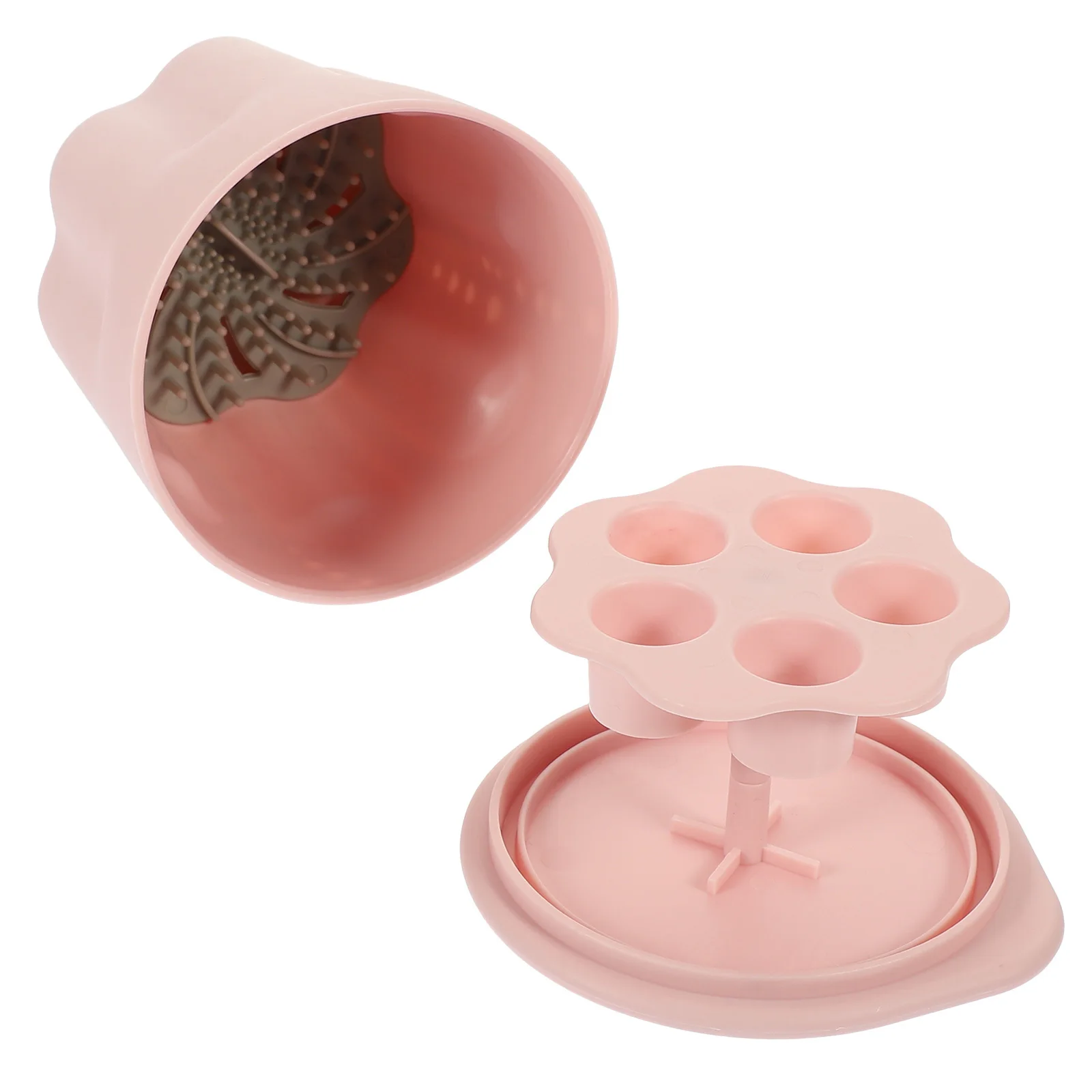 

1Set Makeup Brush Cleaning Bowl Kit Supplie Pad for Brushes Makeup Egg Powder Puff Cleaner Reusable Practical Tool