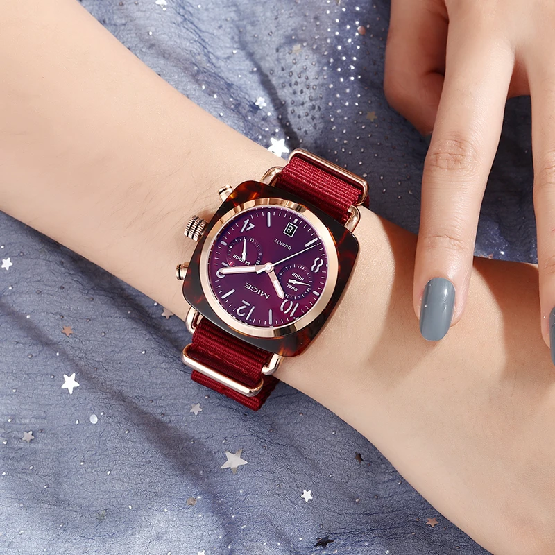 MIGE оригинальные кварцевые часы Miyota, водонепроницаемые наручные часы, простой деловой календарь, часы из нержавеющей стали, подарок, reloj hombre