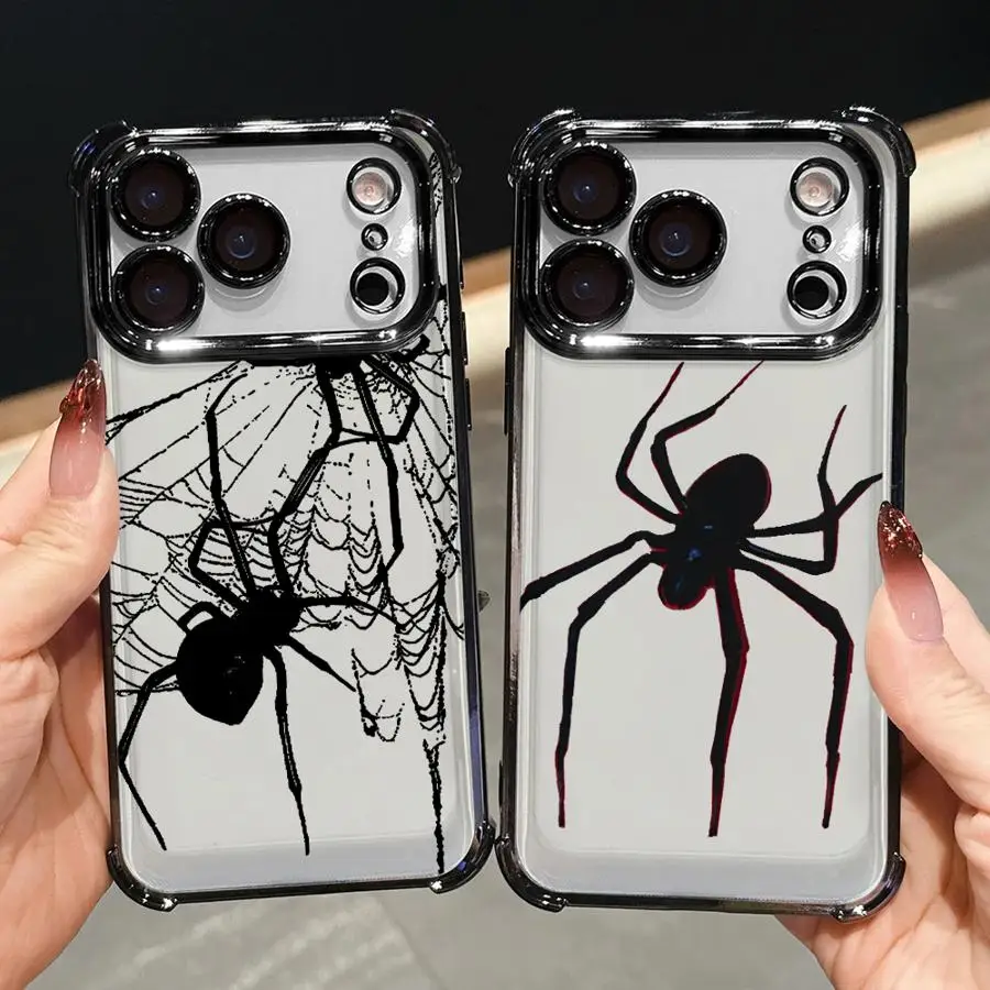 Sipider Web Phone Cover Case for Apple iPhone 17 Pro Max 11 16 Pro 12 Plus Air 15 16e 14 13