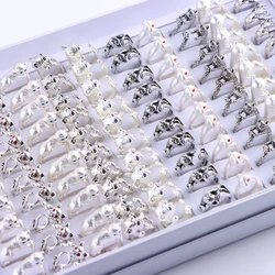 20Pcs/Lot Retro Cute Pet Cat Dog Animals Opening Adjustable Rings for Men Women Vintage Jewelry Party Gifts Mix Style