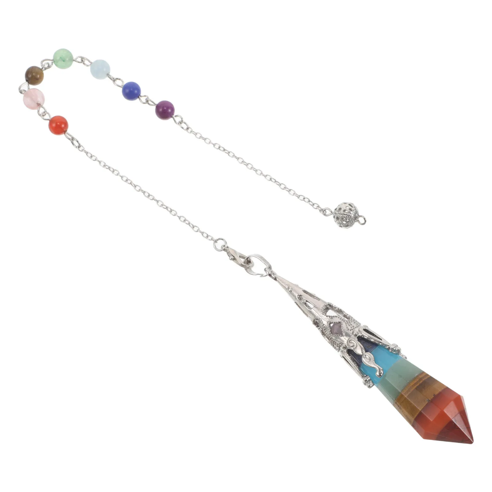 

Quartz Crystal Pendulum Necklace Pendant Jewelry Balance Gift Adjustable Chain Water Crystal