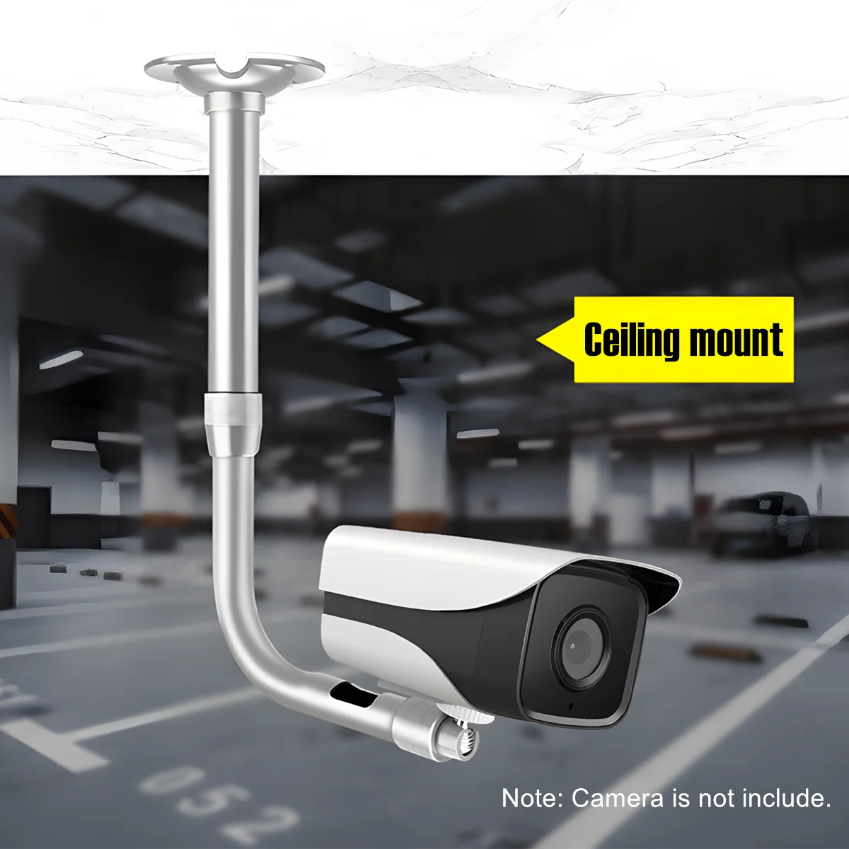 L-type Telescopic Pole Support Security Camera Wall Ceiling Mount Bracket 360 Degrees Adjustable Projector Stand Hanger Holder