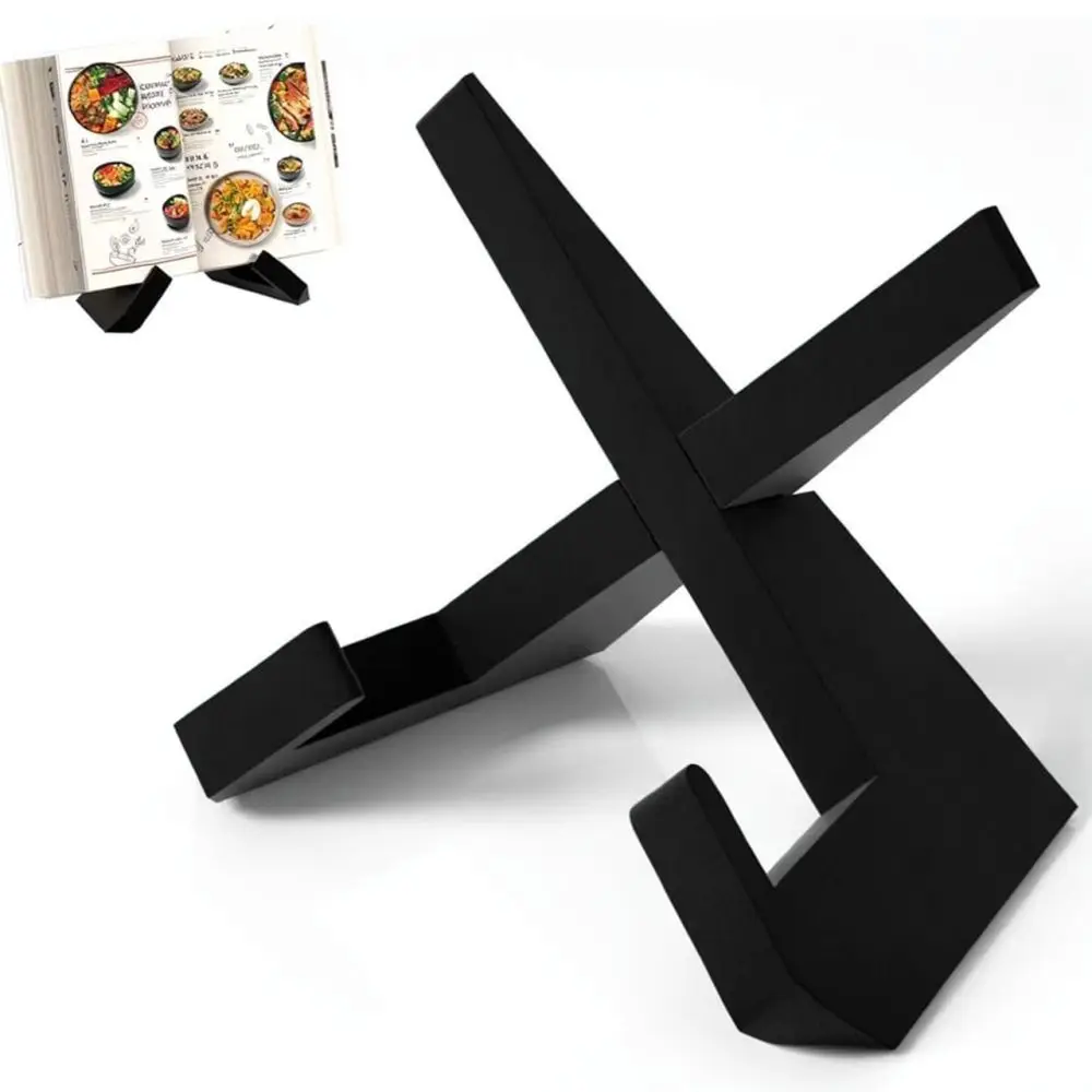 Elegant Wooden Desk Organizer Reading Stand For Cookbook Recipe Menu Holder Stable Kitchen Storage Shelf Tool