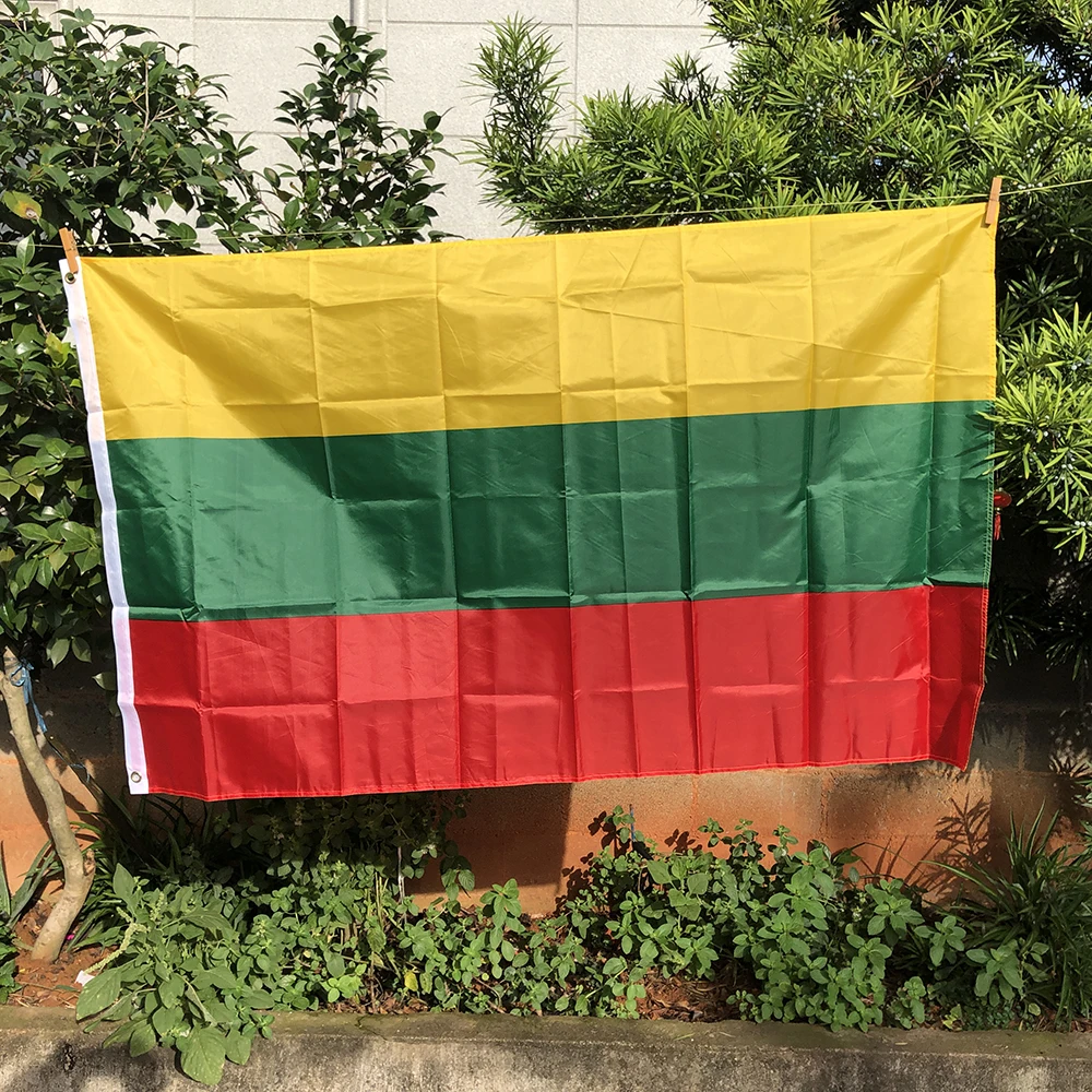 Z-ONE FLAG  3x5 ft Lithuanian Flag 90*150cm High Quality polyester hanging   banners Indoor Outdoor Home decoration