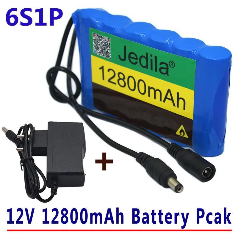 100%. جديد 6S1P 12 فولت. 12800 mah. بطارية ليثيوم أيون قابلة للشحن. تطبق على كاميرات الدوائر التلفزيونية المغلقة.