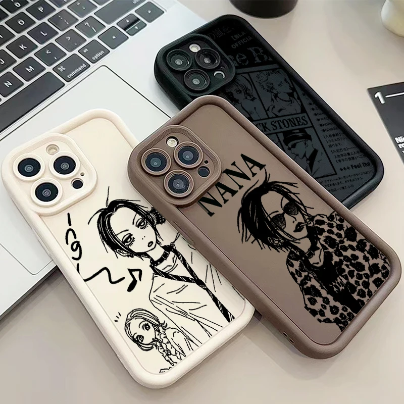 Popular Anime NANA For Apple iPhone 15 14 13 12 11 XS XR X 8 7 Pro Max Plus Soft Eye Ladder Phone Case Cover