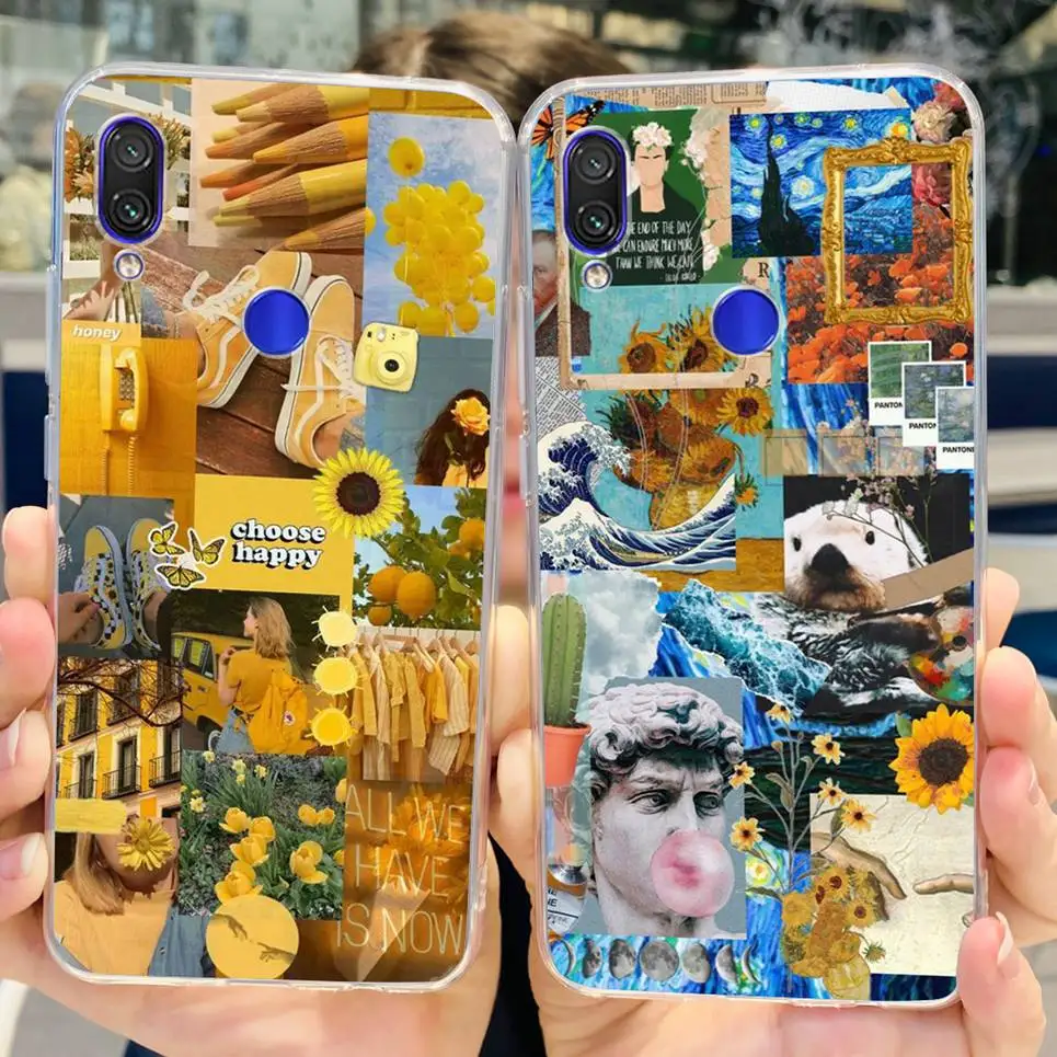 For Xiaomi Redmi Note 7 Case Redmi 7 7a Note7 Pro Ultra Soft Slim Bumper Cover Astronaut Cute Fashion Painted Bumper For Redmi7