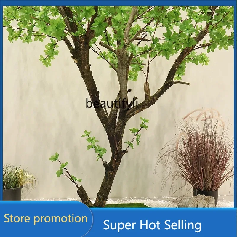 A485 Simulation Bell Tree Green Maple Tree Large Landscaping Interior Decoration Display Nordic Style Fake Trees