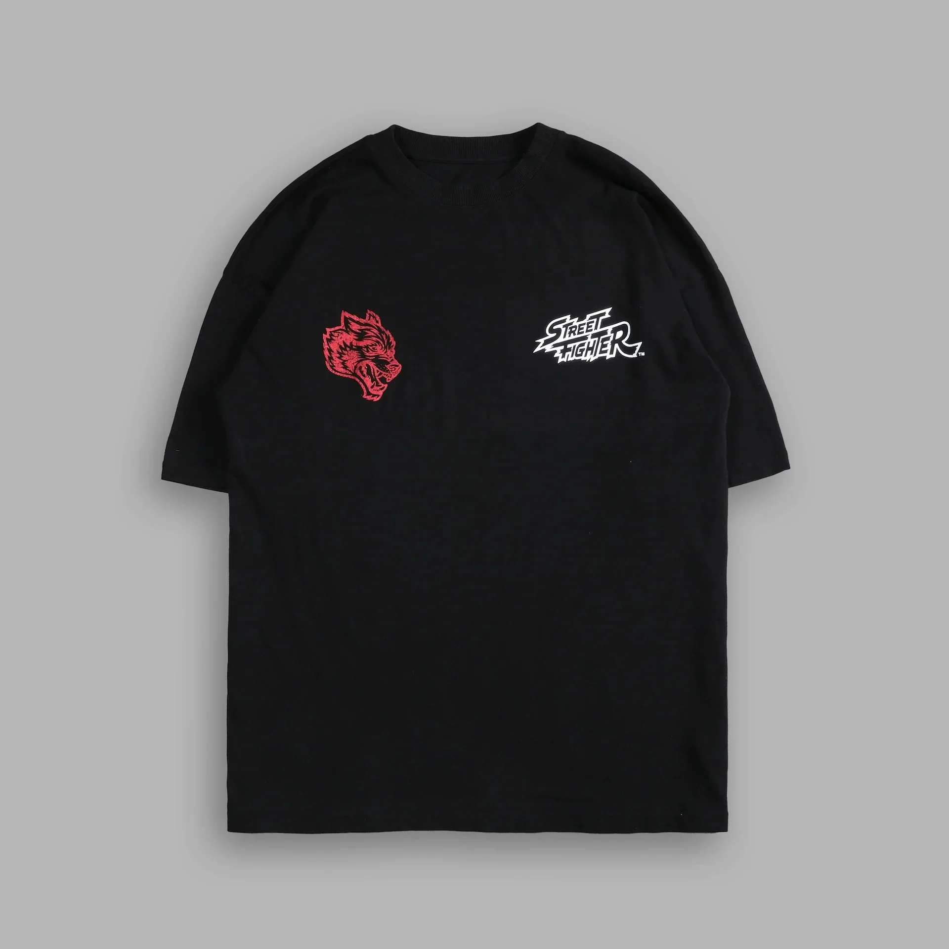 WOLVES CLUB STABILITY "PREMIUM" OVERSIZED TEE IN BLACK Summer Men's and Women's T-shirt Fashion Loose Printed Tops