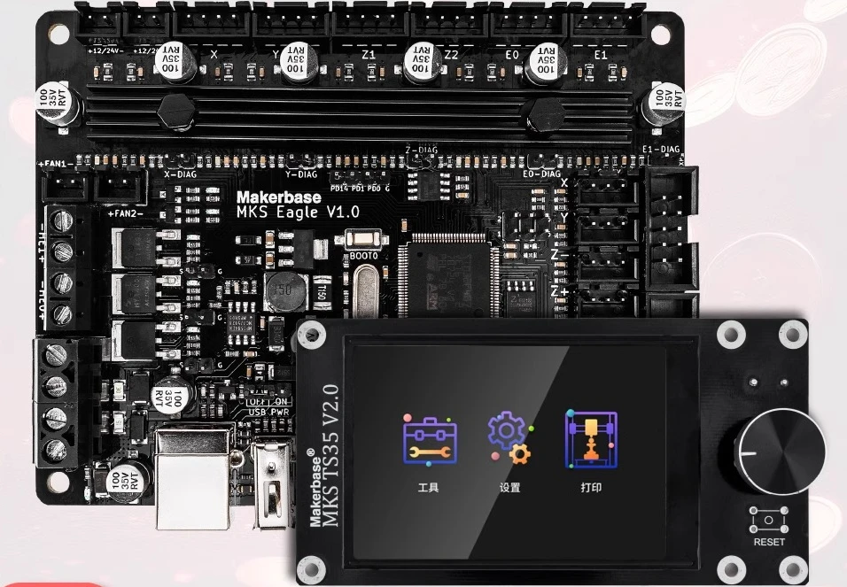 mks-eagle-3d-printed-main-board-uart-can-replace-robin-nano-v3
