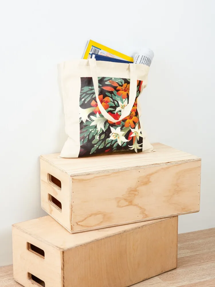 Lillies Tote Bag large size bags Canvas bag for women tote bags cloth bags Beach bag