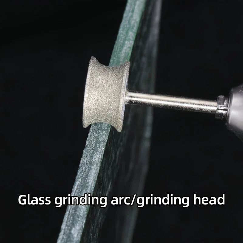 1Pc Diamond Grinding Polishing Head Multifunctional Abrasive Bit for Jade Ring Curved Corner Glass Edge Chamfering Jewelry Polis