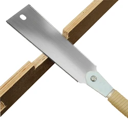 Japanese Hand Saw 9.3inch SK5 High Carbon Steel Double Edged Hand Saw Incisive Hand Pull Saw 10/17 TPI Woodworking Hand Saw Tool