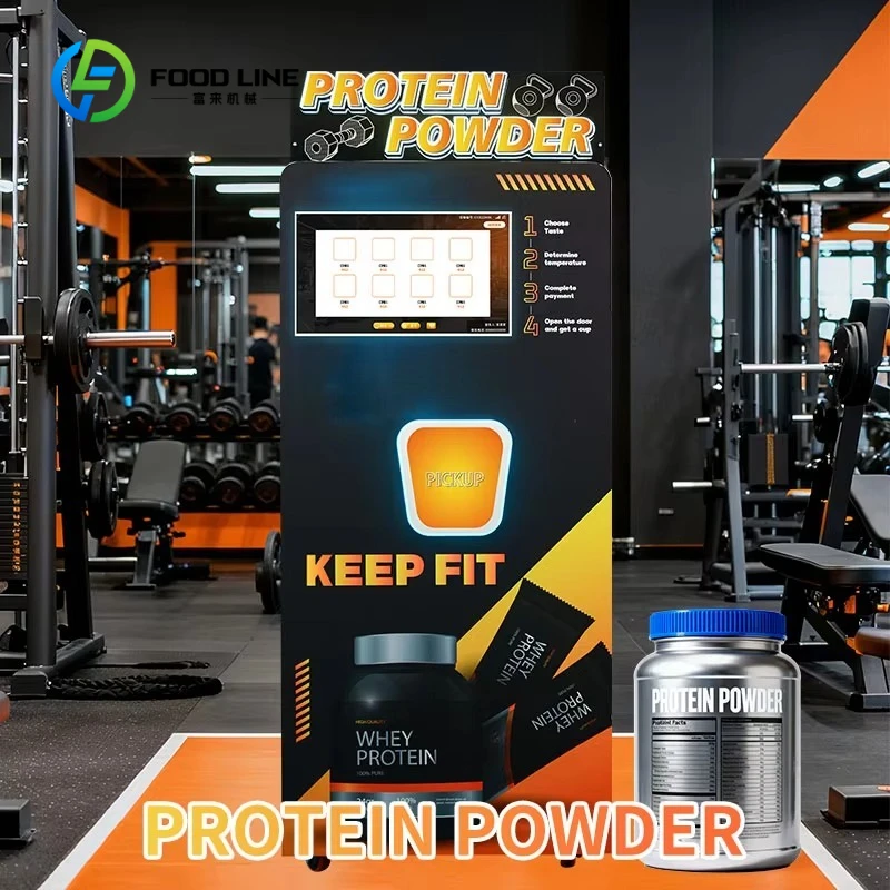Dispensador automático personalizado de proteína en polvo, máquina expendedora de batidos de proteínas para gimnasios deportivos