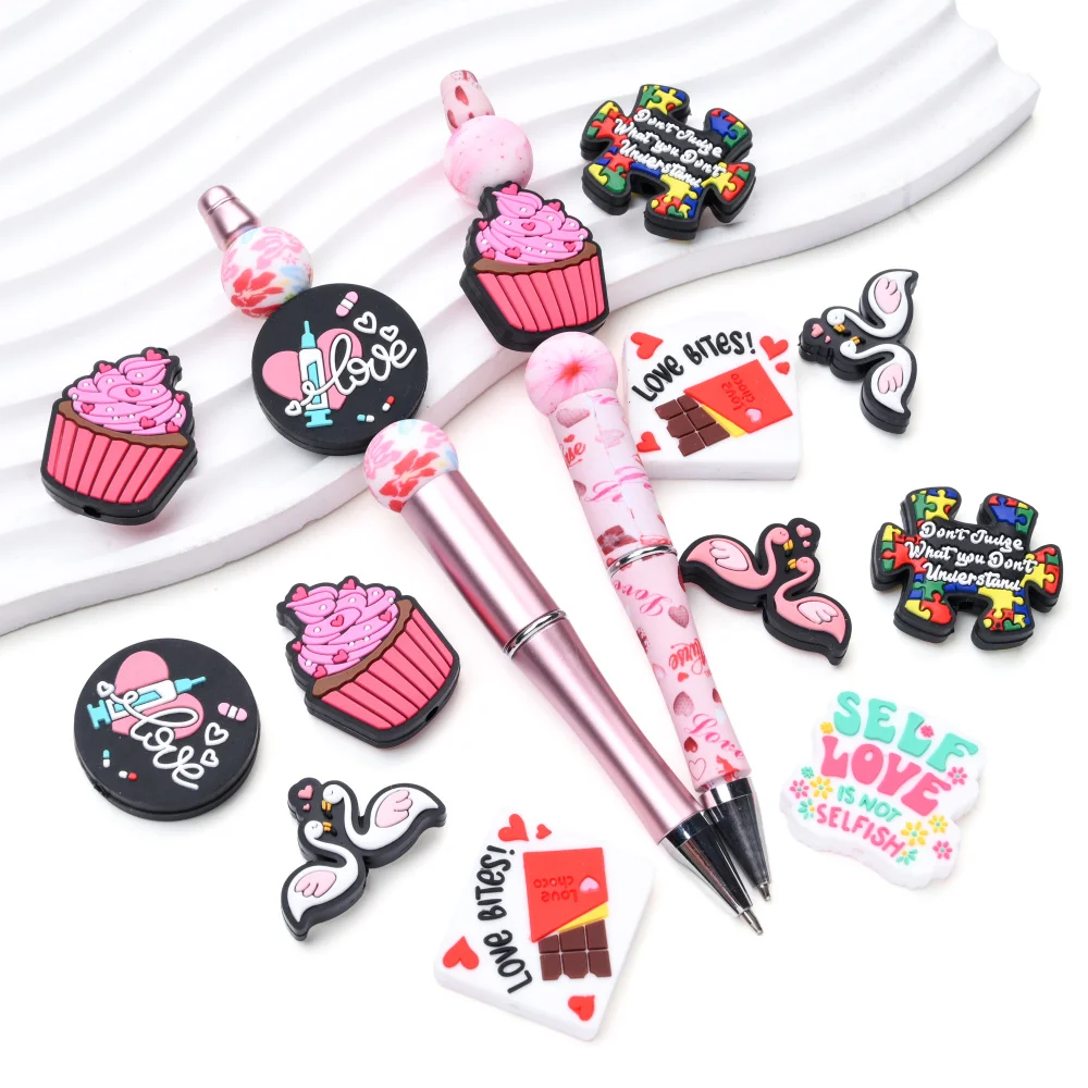 

5Pcs Multi Functional Shaped Silicone Beads Teether Teething Beads For DIY Pacifier Chain Necklace Pendant Toys BPA Free Baby