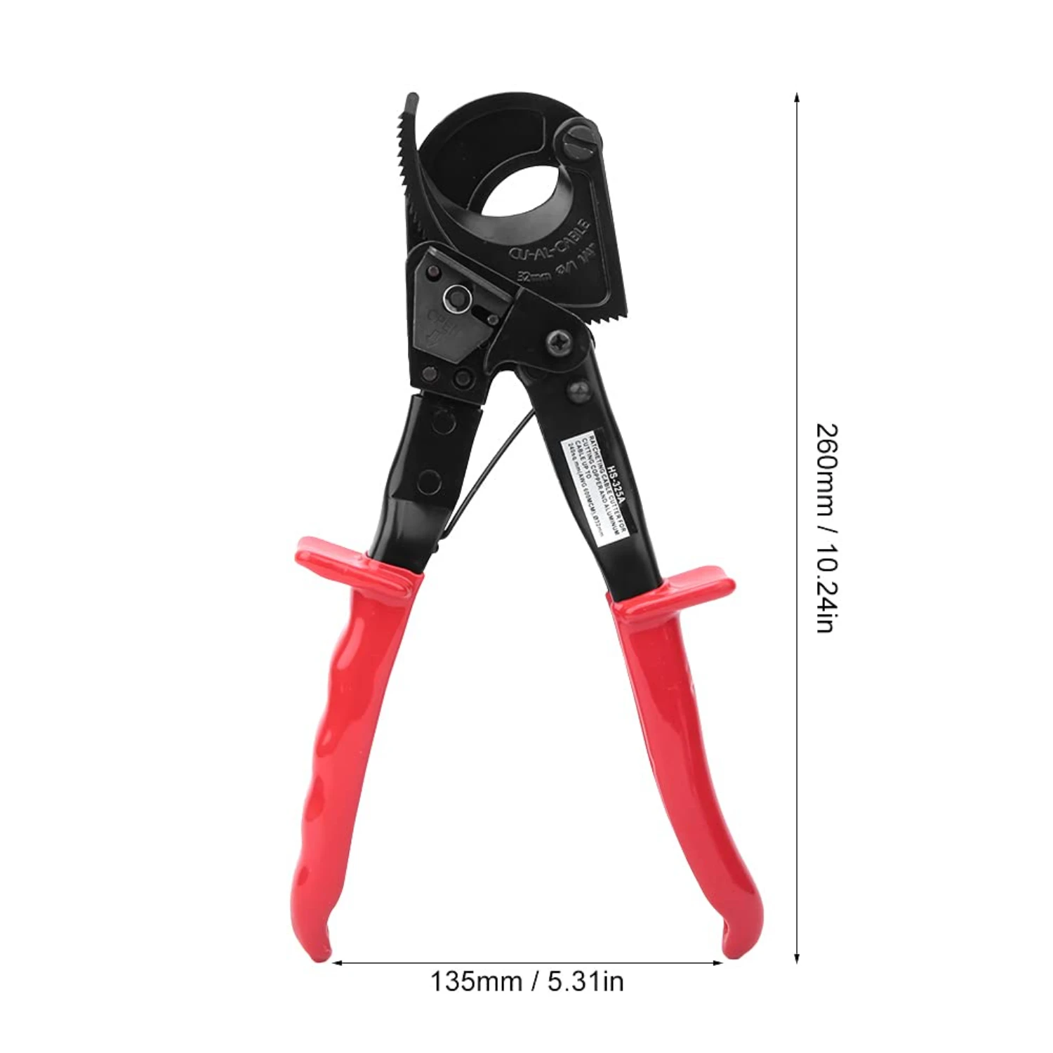 Durable, High-Quality, and Long-lasting Insulated Ratchet Cable Cutter with Effortless Operation - Precise Cutting Capacity up t