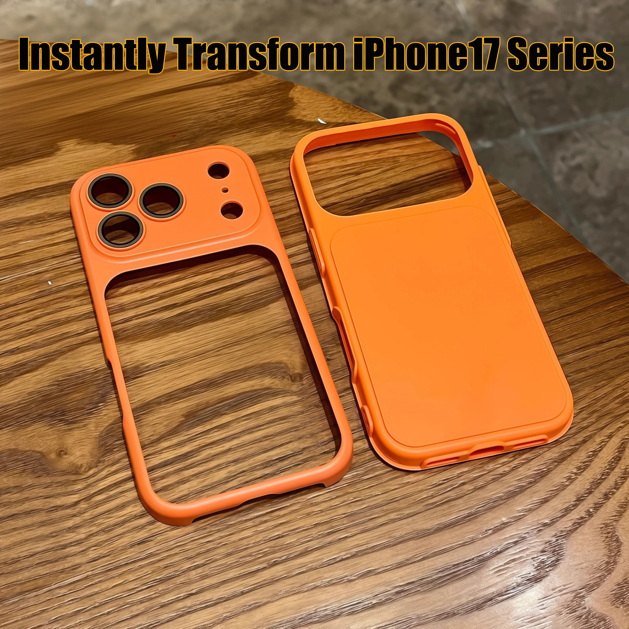 Sofortiger Umrüstungs-Handyhülle im 17 Pro Max Fashion 2-in-1-Stil für iPhone 17 Air 16 15 14 13 12 Pro Max 11 mit Linsenschutz und matter Oberfläche