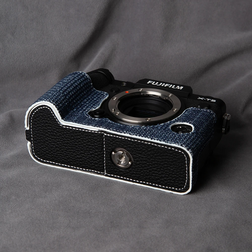 Denim Blue Protective Case Genuine Leather XT5 Camera Bag Creativity Denim XT5 Bag Camera Bag dla Fujifilm XT5 X-T5 Case