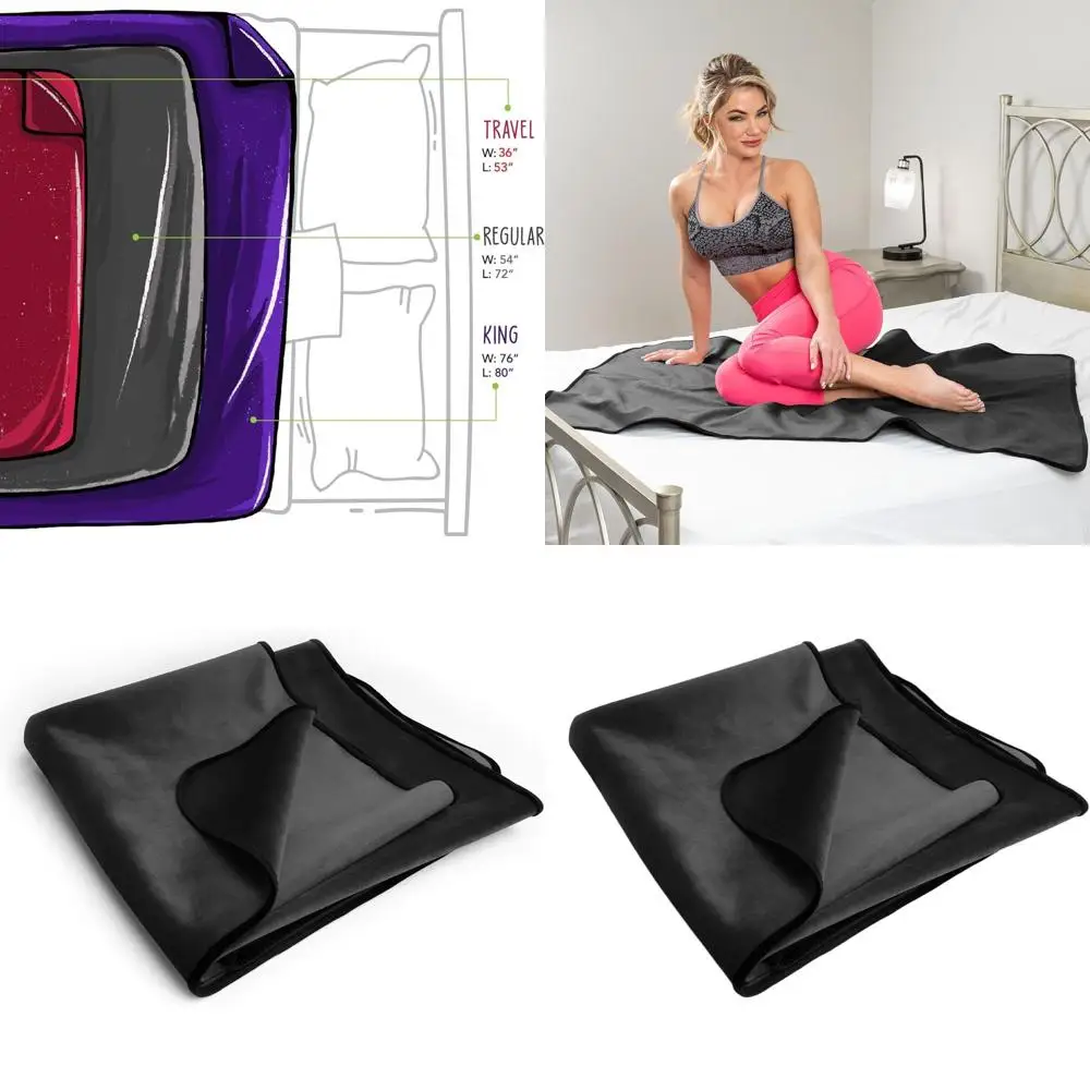 

Adult Sensual Waterproof Micro-Velvet Blanket - Small, Made in USA, Black