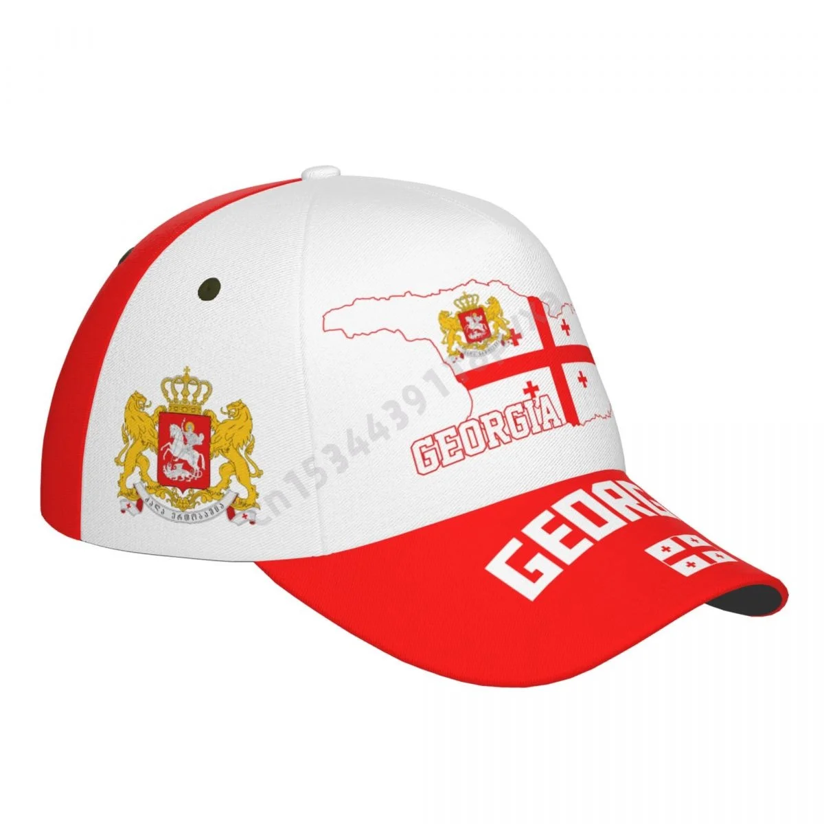 Unisex Georgia Flag Georgian Cool Adult Baseball Cap Patriotic Hat for Baseball Soccer Fans Men Women