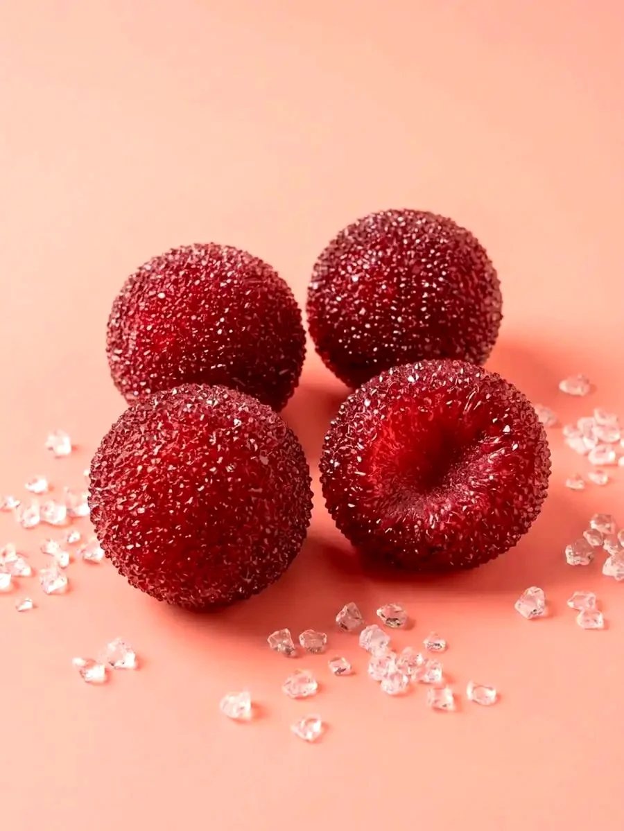 Waxberry Maltose Squishy Toy, Realistic Fruit Slow Rising Squeeze Toy, Fluffy Soft Elastic Stress Relief Fidget Toy, Viral Mood