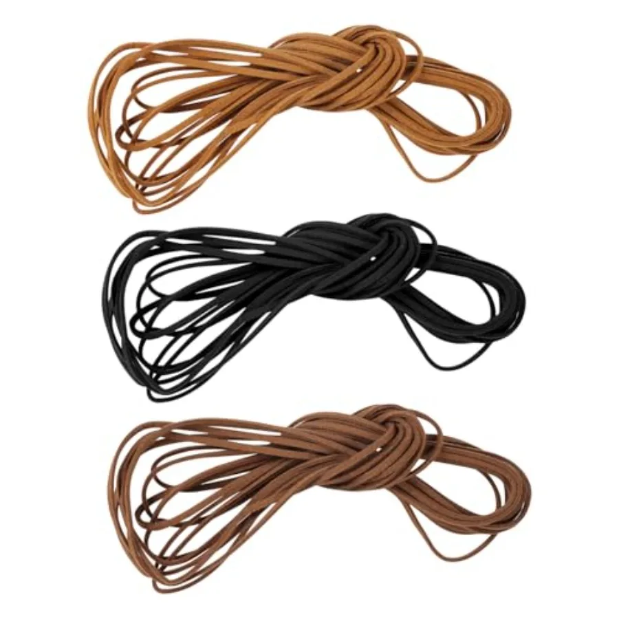 Faux Suede Leather Cord String Rope Thread Flat Suede Cord String Leather Lace for Jewelry Making Beading Necklace Bracelet DIY
