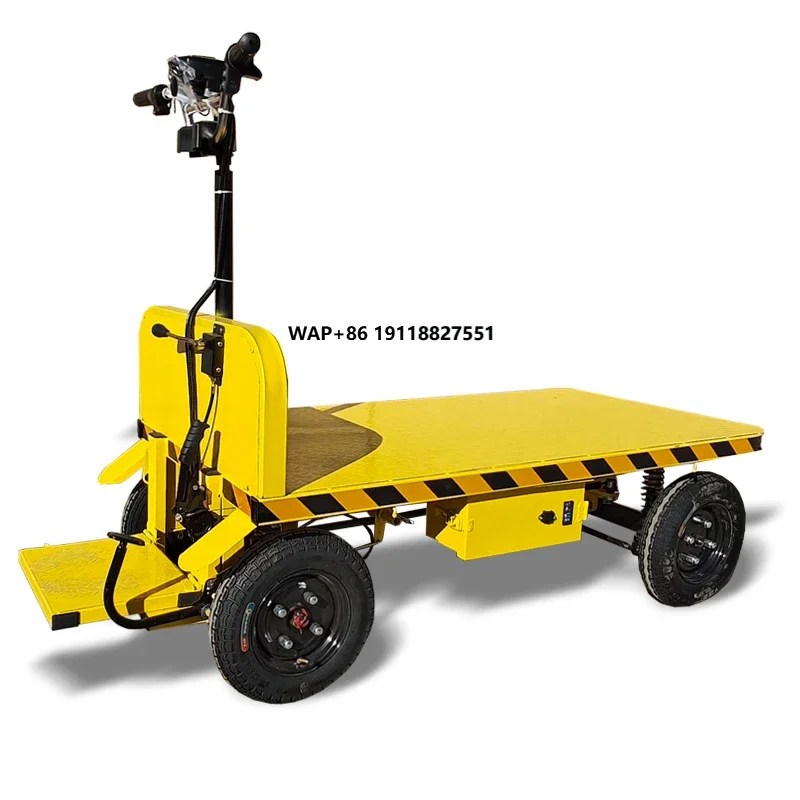 Electric Handcart Featuring Stand-Up Control and Arc Guardrail for Safe Material Transport