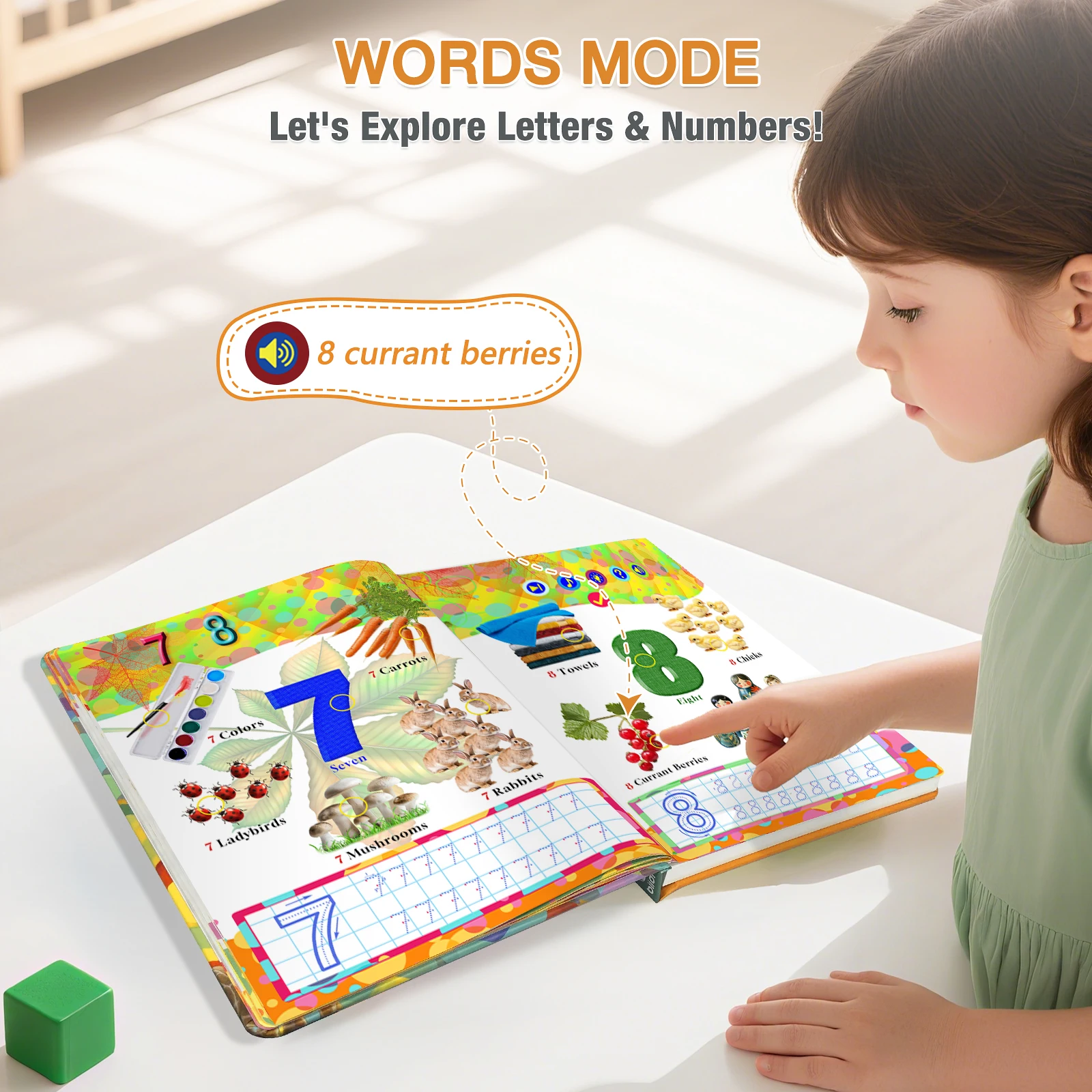 كتاب ألعاب التعلم التفاعلي مع الصوت - الأبجدية والأرقام للأولاد والبنات من عمر 0 سنوات فما فوق