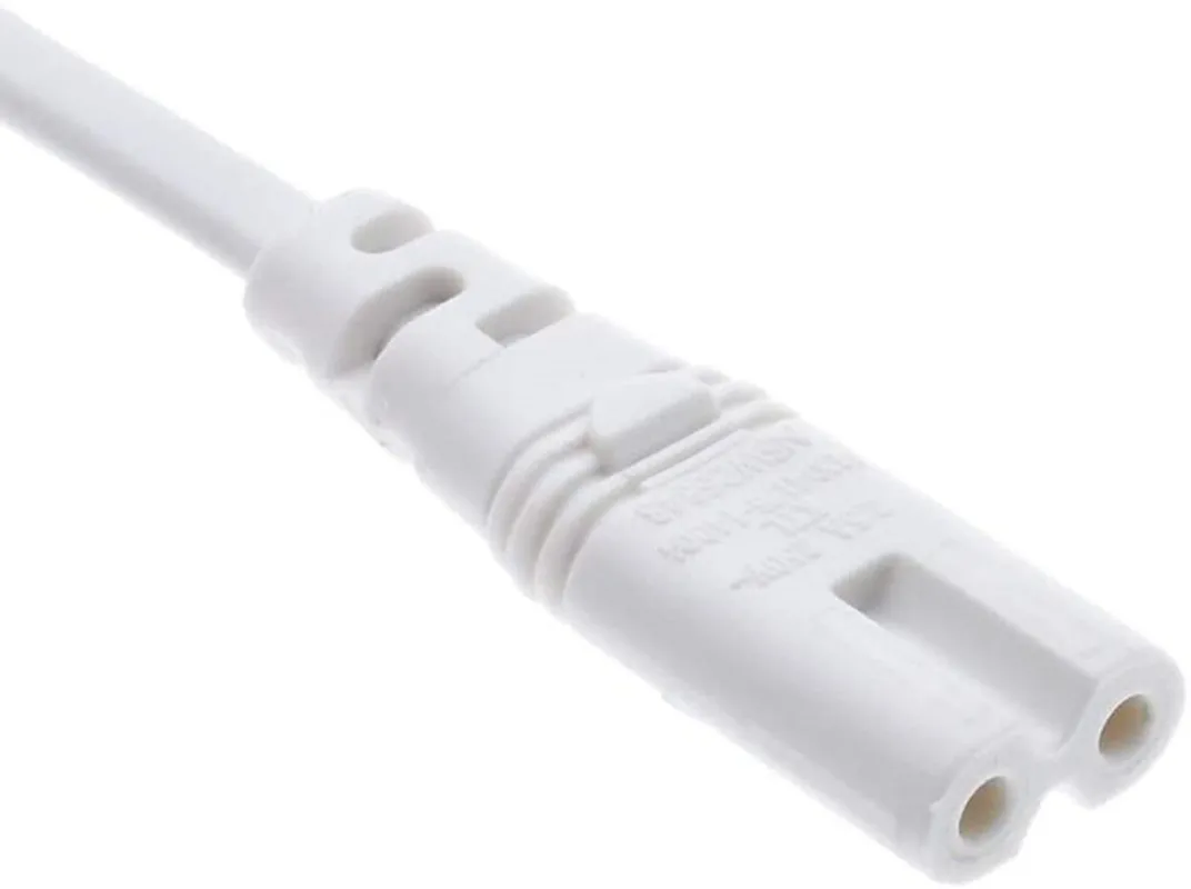 Baolongking IEC320 C7 To C8 Power Supply Cable White Color (30cm)