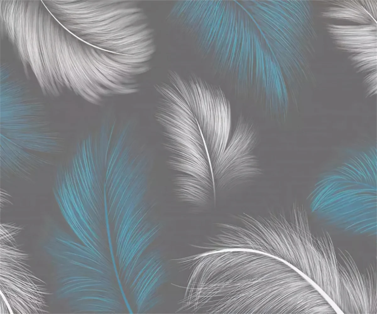 Custom size mural Nordic style feather background wall home decoration living room bedroom decorative painting 3d wallpaper