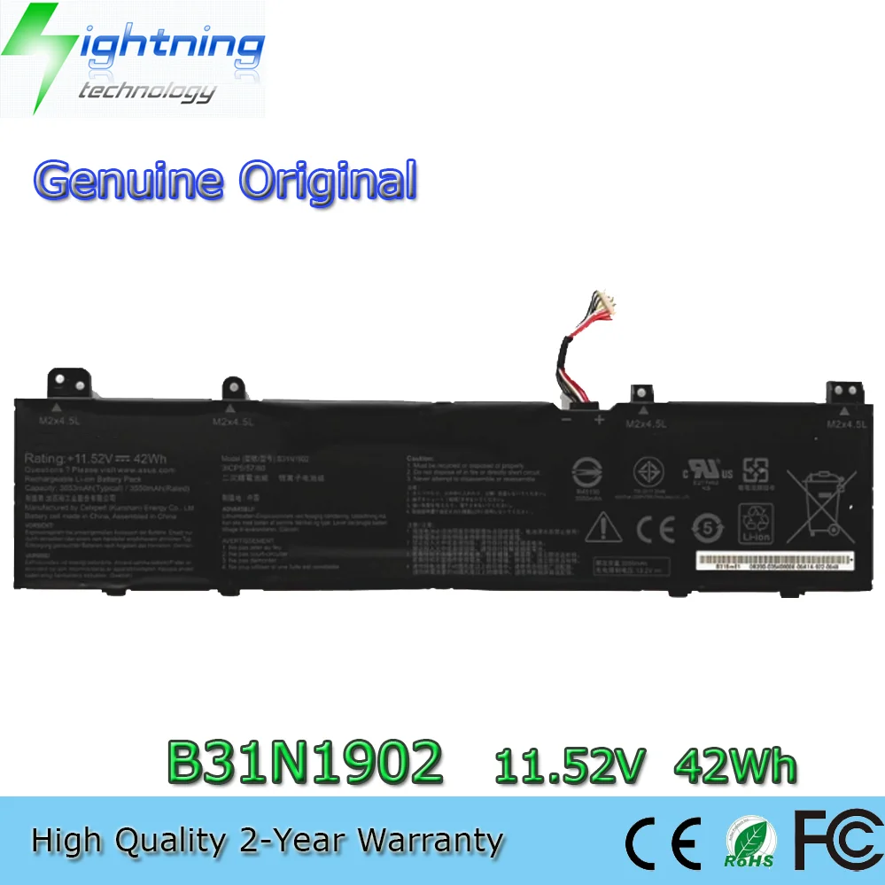 

New 11.52V 42Wh Genuine B31N1902 Battery for ASUS 3ICP5/57/80 Series Laptop